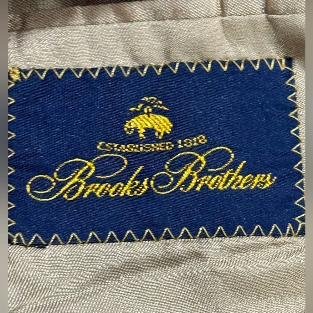 Brooks Brothers 46L‎ Houndstooth Blazer Sport Coat 3 Button 100% Wool